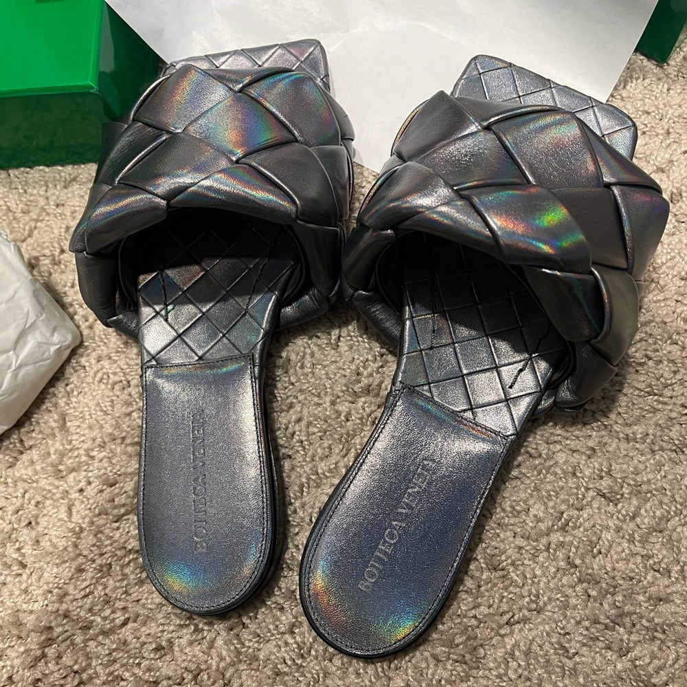 Bottega Veneta Sandals metallic gray
